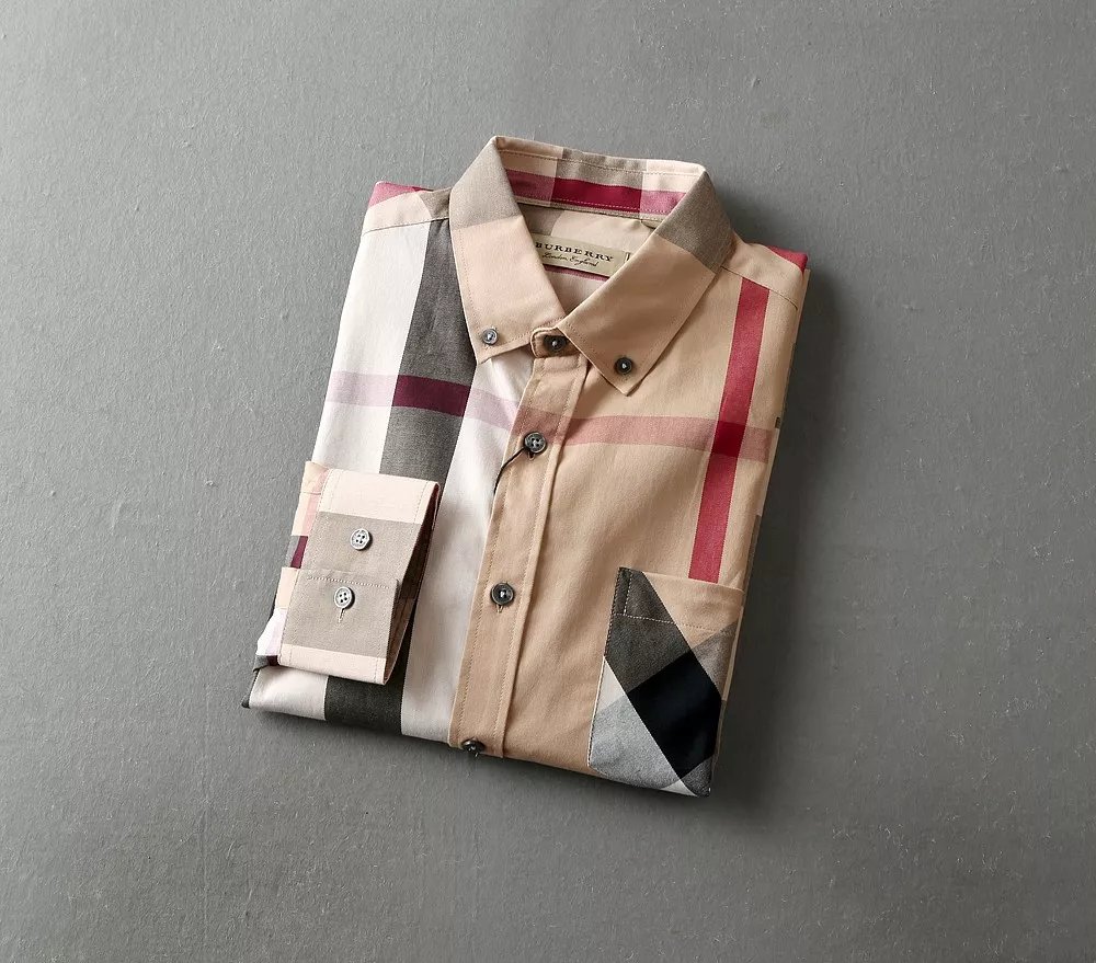 Vibrant 7060 Burberry Shirts Long Sleeved For Men