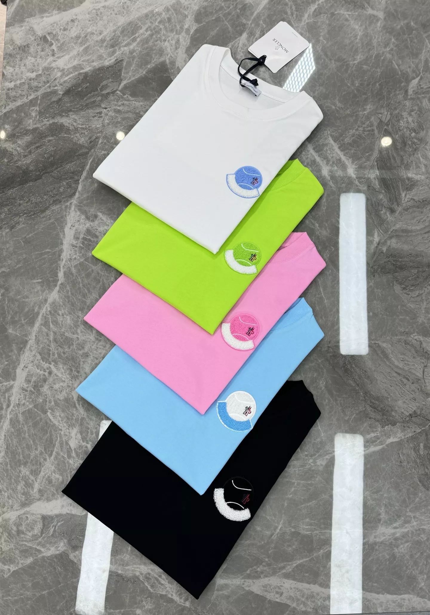 Vibrant 7644 Moncler T-Shirts Short Sleeved For Men