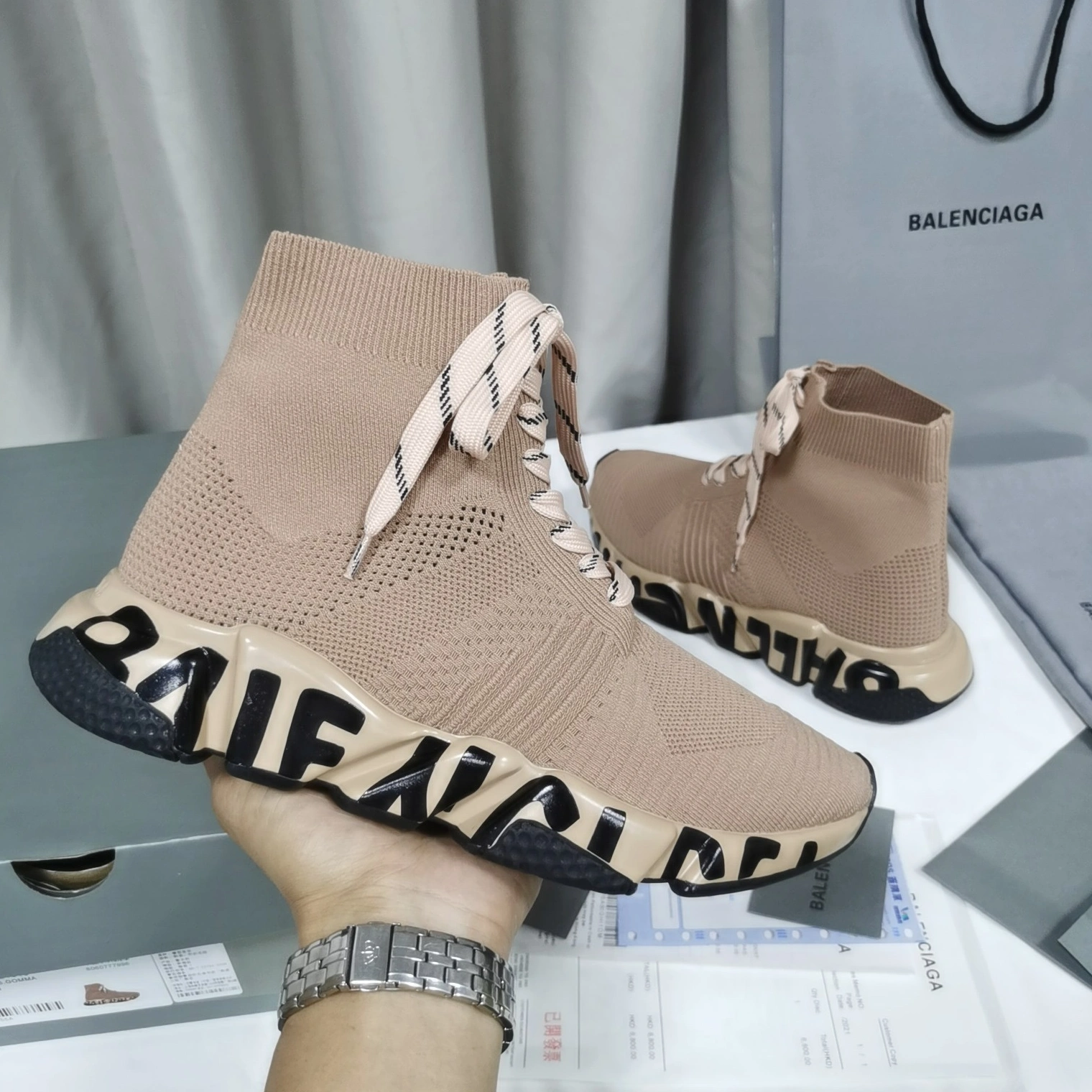Vibrant 7811 Balenciaga Boots For Men