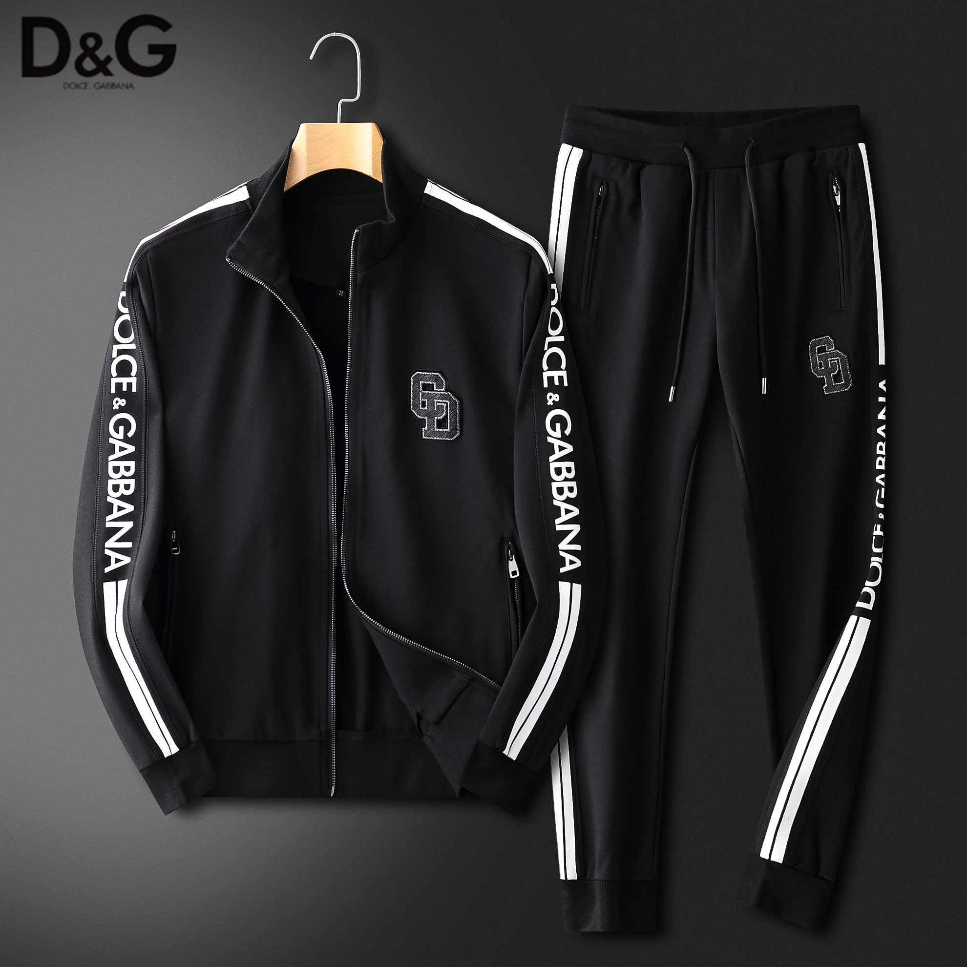 Vibrant 8088 Dolce & Gabbana D&G Tracksuits Long Sleeved For Men