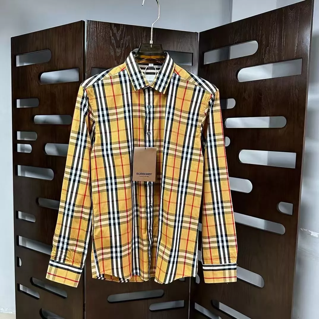 Vibrant 9235 Burberry Shirts Long Sleeved For Men