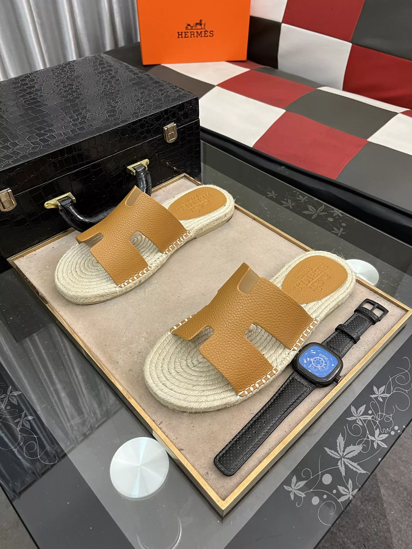 Vibrant 9438 Hermes Slippers For Men