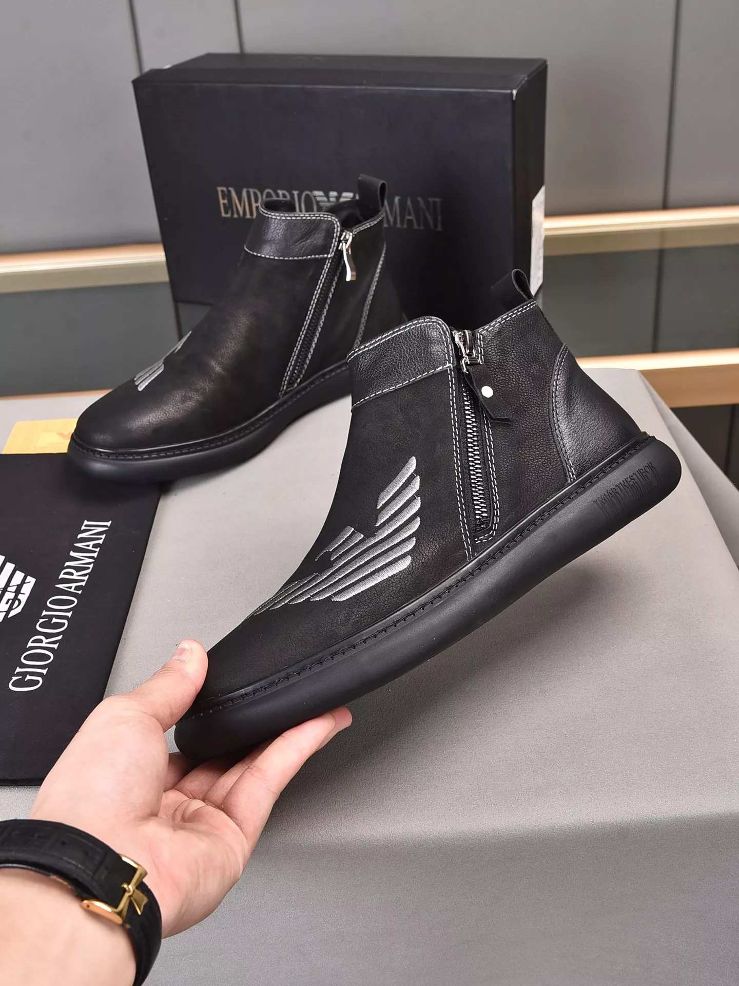 WellDesigned 1745 Armani Boots For Men