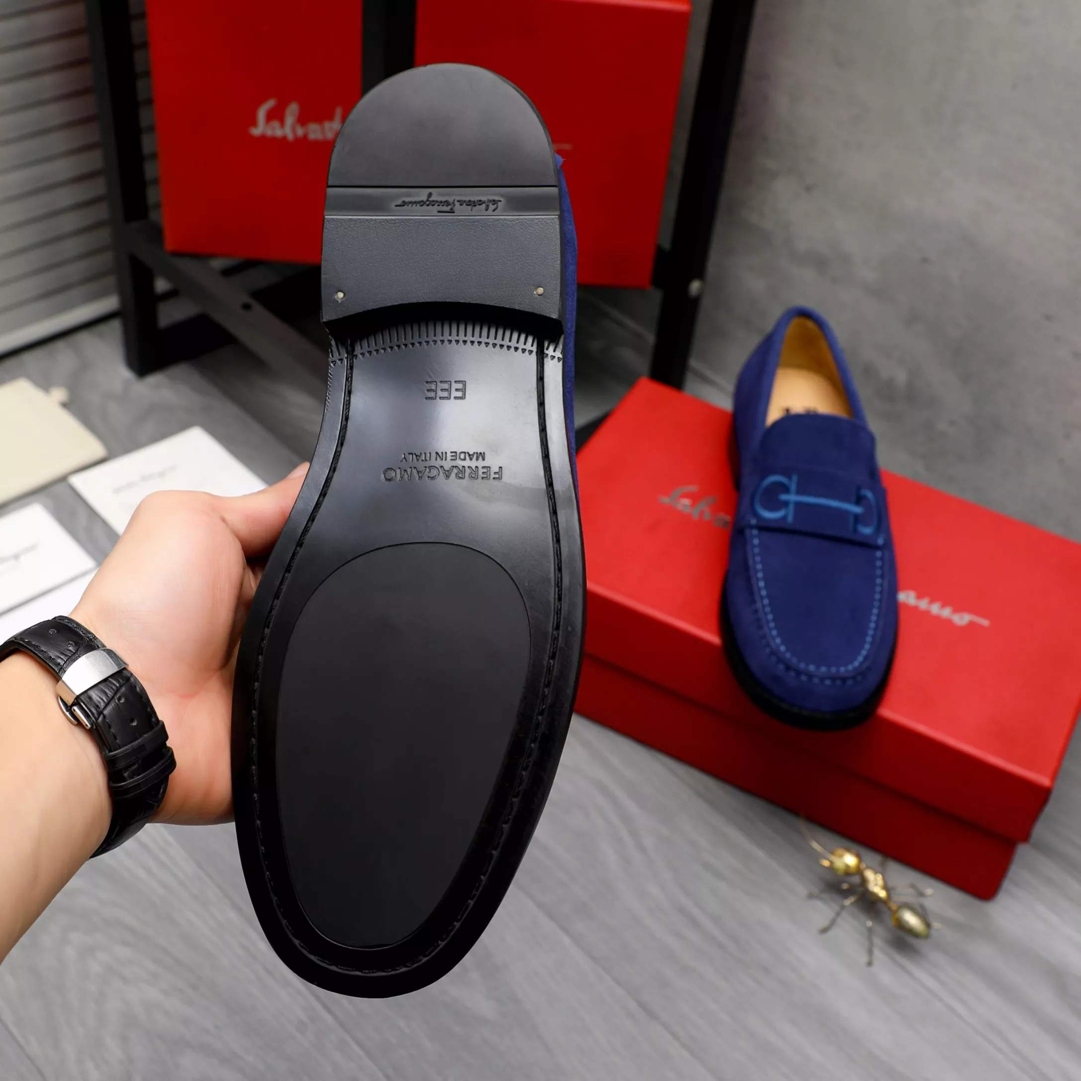 WellDesigned 1928 Salvatore Ferragamo Leather Shoes For Men