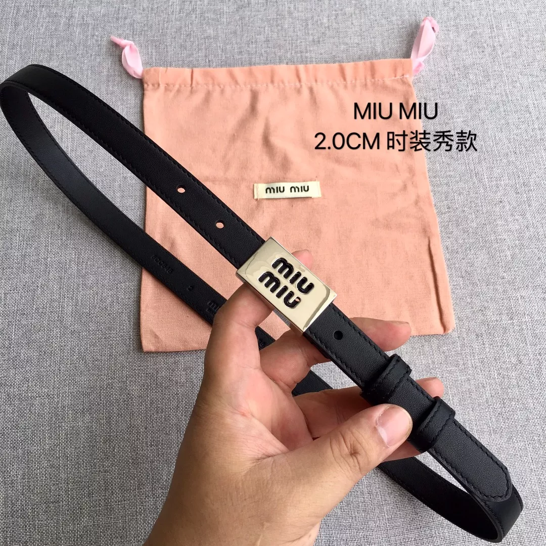 WellDesigned 3395 MIU MIU AAA Quality Belts In 2.0cm For Women