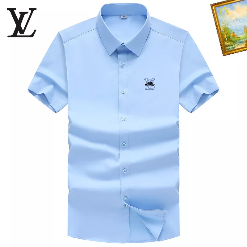 WellDesigned 3679 Louis Vuitton LV Shirts Short Sleeved For Men