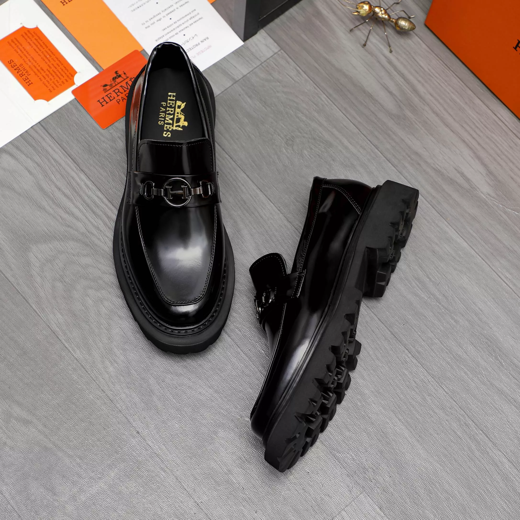 WellDesigned 5501 Hermes Leather Shoes For Men
