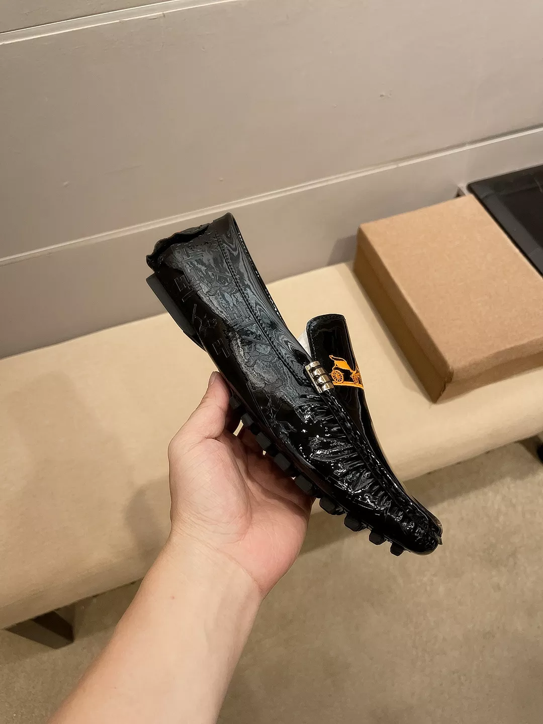 WellDesigned 6475 Hermes Leather Shoes For Men