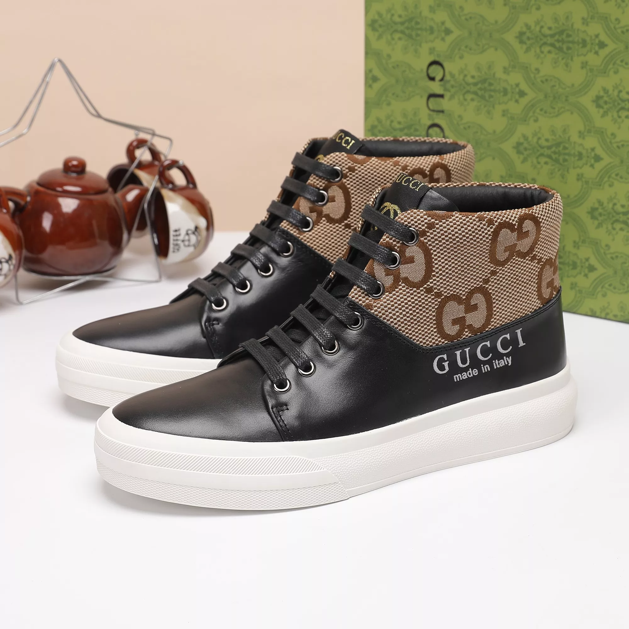 WellDesigned 8654 Gucci High Tops Shoes For Men