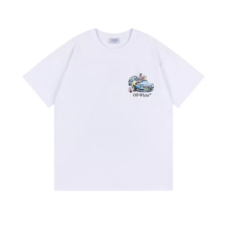 WellDesigned 9837 Off-White T-Shirts Short Sleeved For Unisex