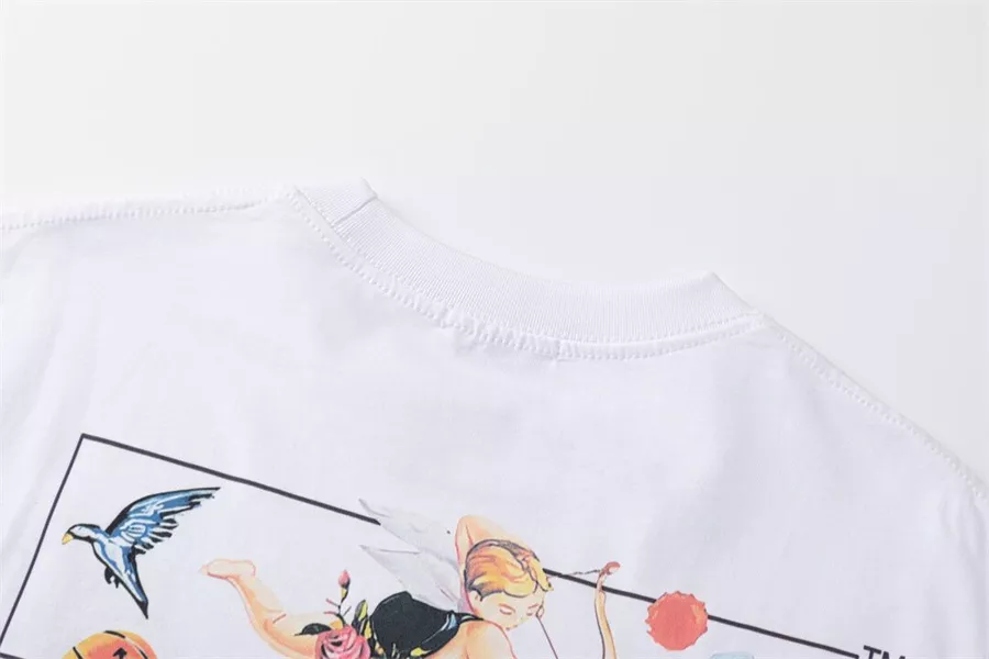 WellDesigned 9837 Off-White T-Shirts Short Sleeved For Unisex