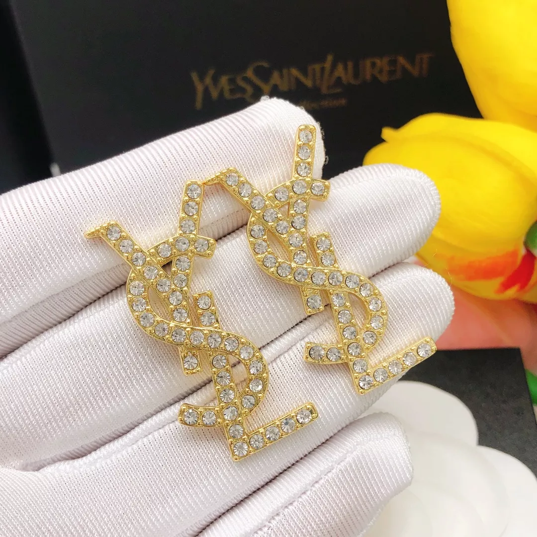Yves Saint Laurent YSL Earrings For Women Sleek 7782