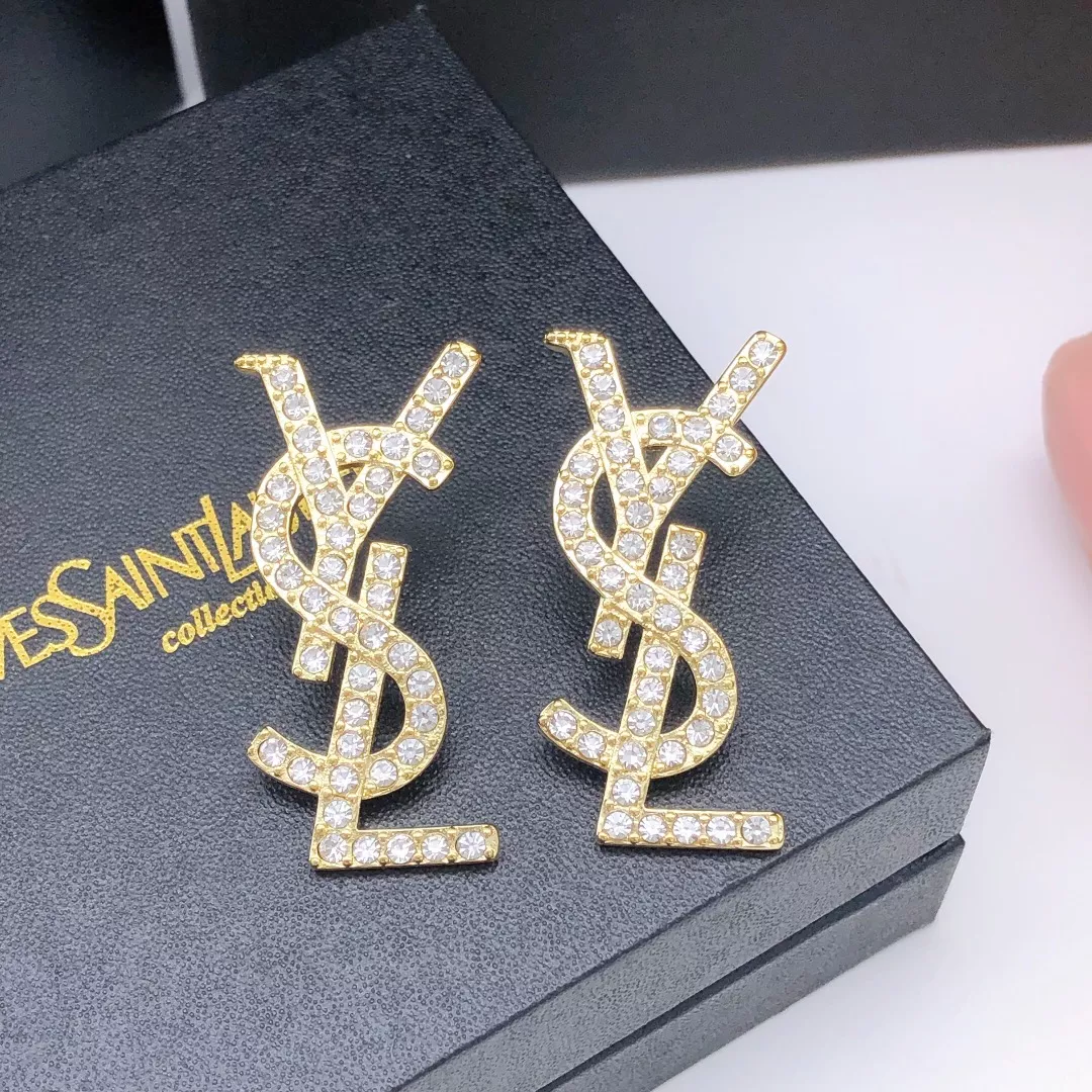 Yves Saint Laurent YSL Earrings For Women Sleek 7782