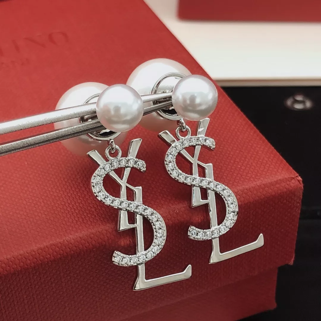 Yves Saint Laurent YSL Earrings For Women Sleek 8503