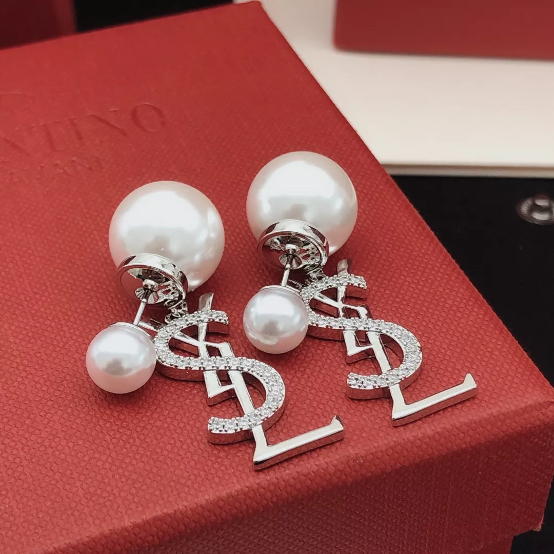 Yves Saint Laurent YSL Earrings For Women Sleek 8503