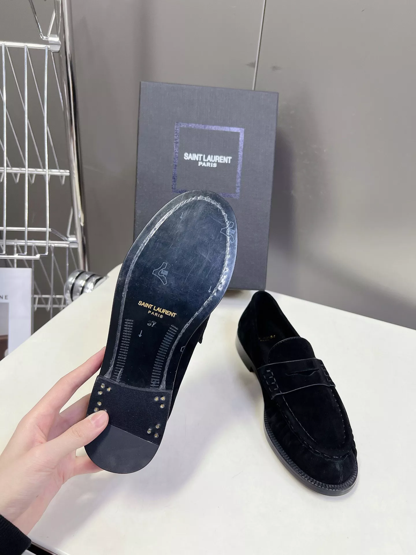 Yves Saint Laurent YSL Leather Shoes For Women Stylish 435