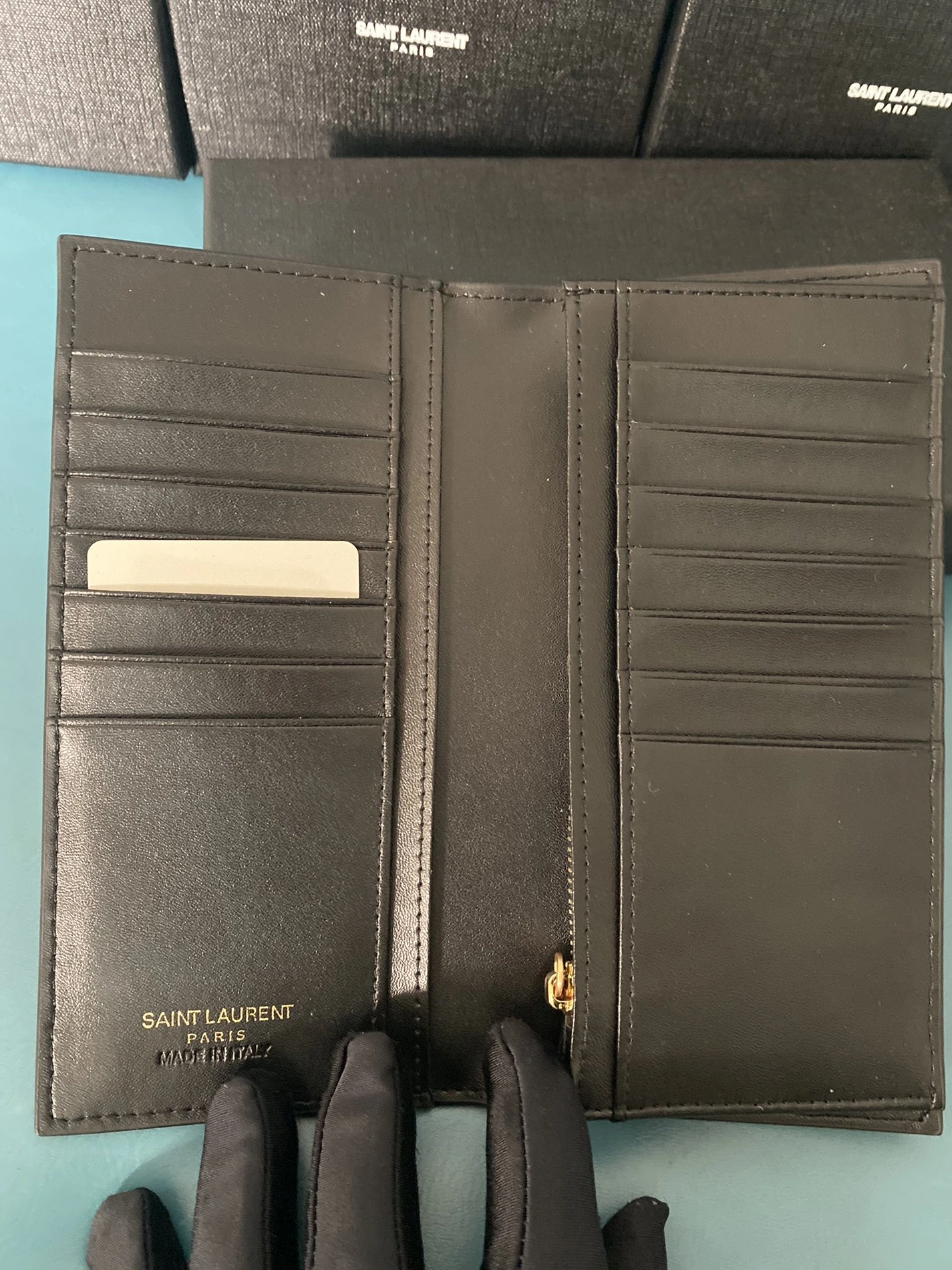 Yves Saint Laurent YSL Man Wallets In Gold Affordable 3865