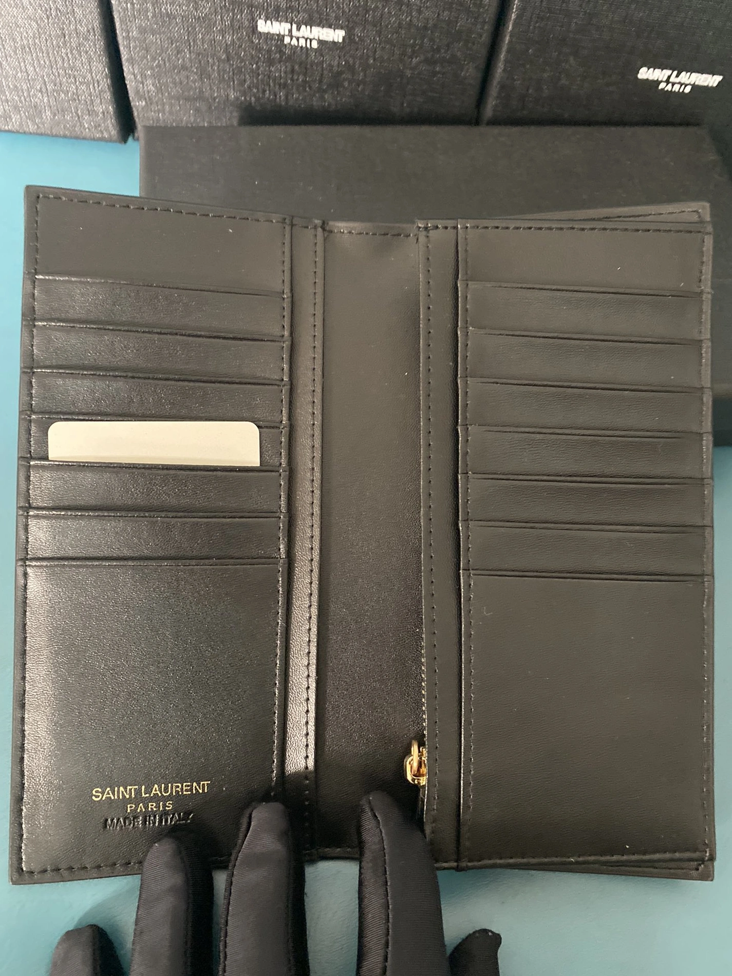 Yves Saint Laurent YSL Man Wallets In Gold Affordable 3865