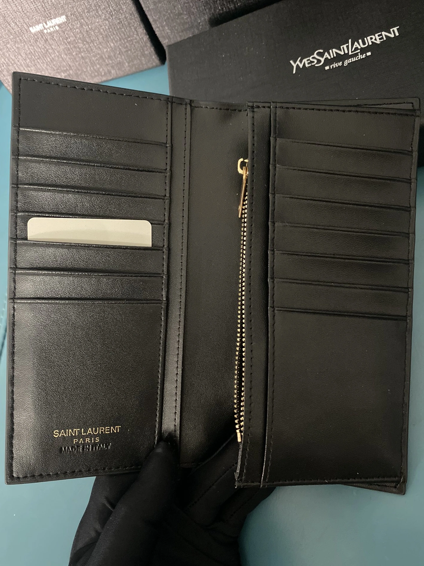 Yves Saint Laurent YSL Man Wallets In Gold Affordable 3865