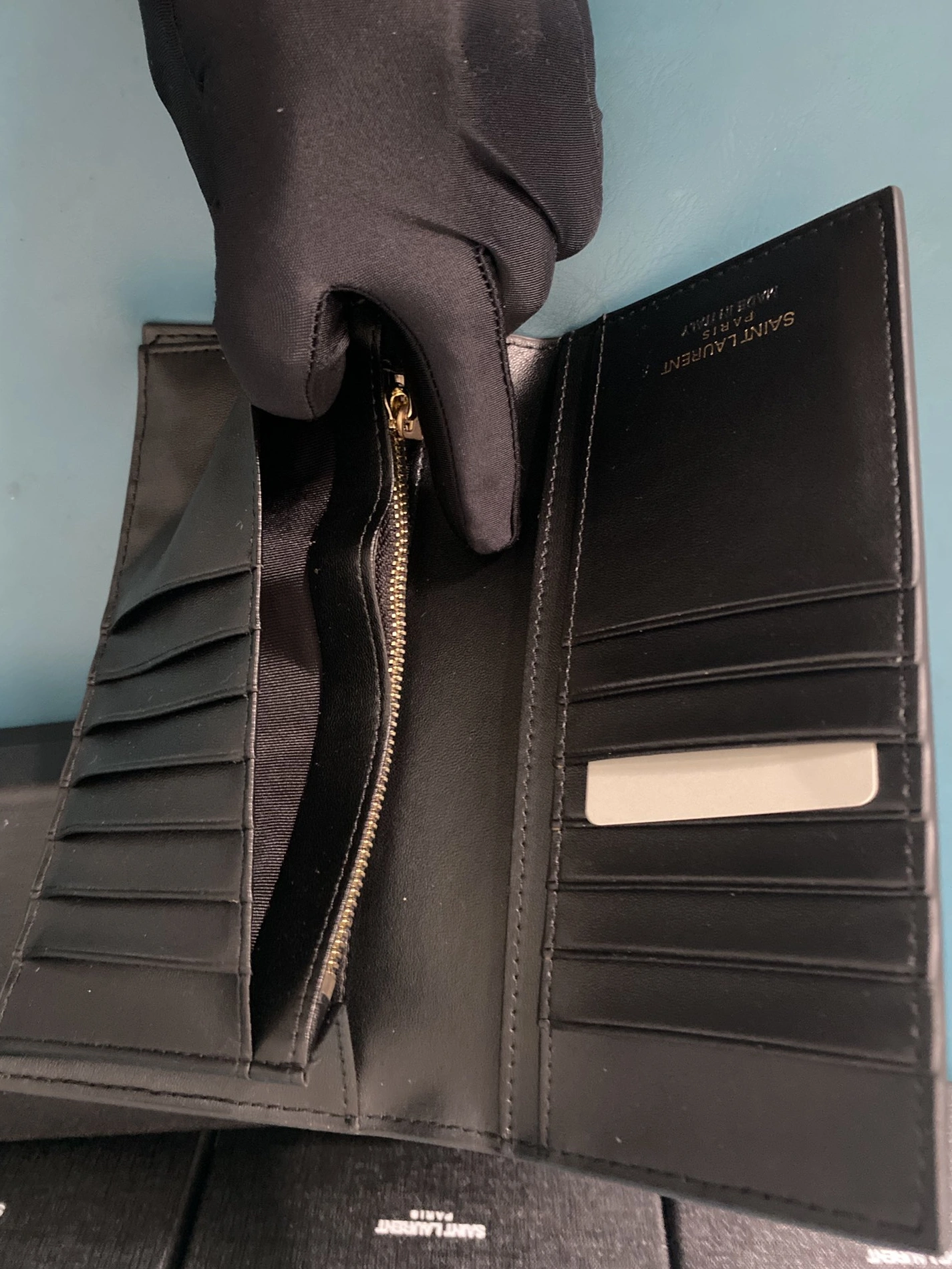 Yves Saint Laurent YSL Man Wallets In Gold Affordable 3865