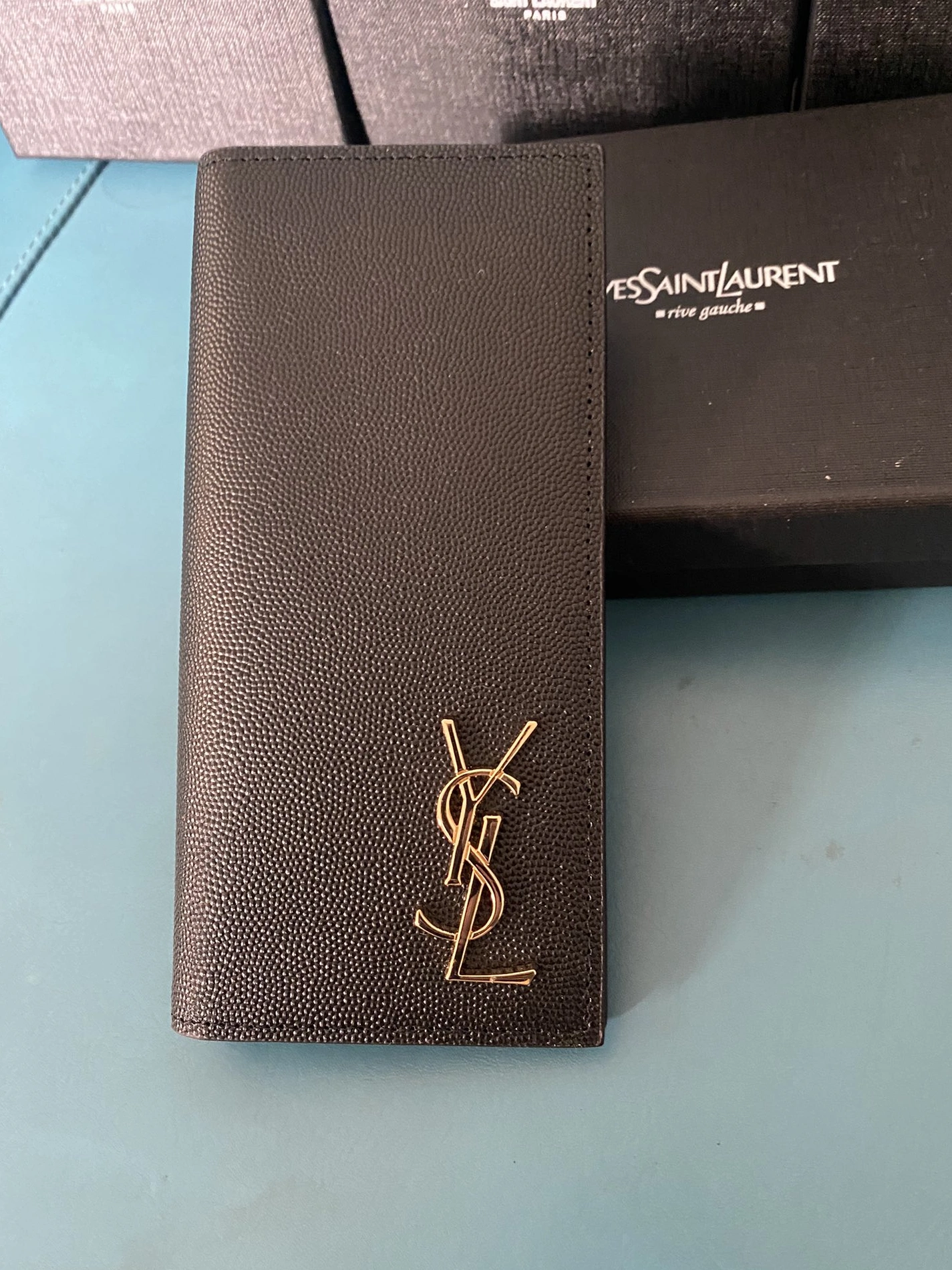 Yves Saint Laurent YSL Man Wallets In Gold Bright 7581