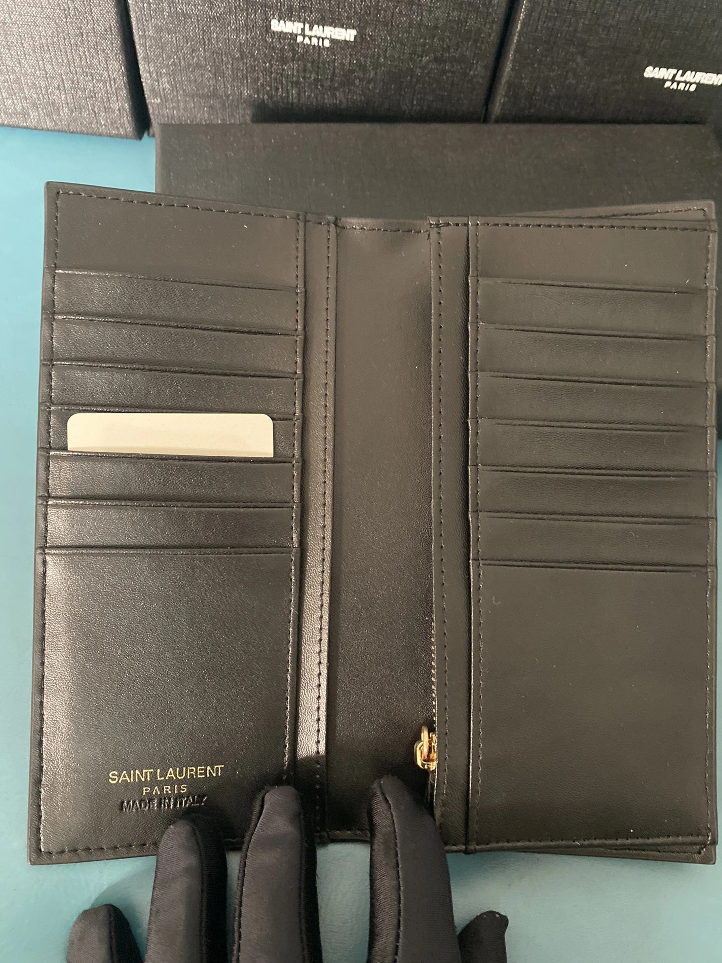 Yves Saint Laurent YSL Man Wallets In Gold Bright 7581