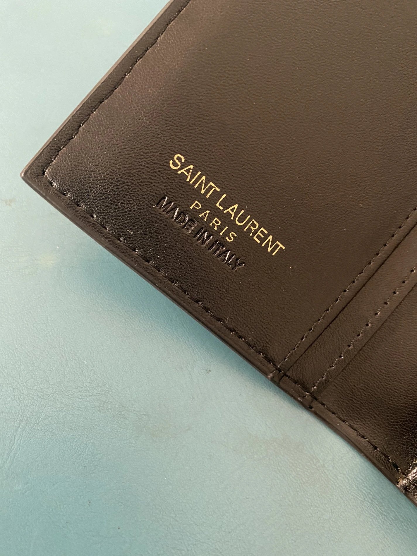 Yves Saint Laurent YSL Man Wallets In Gold Bright 7581