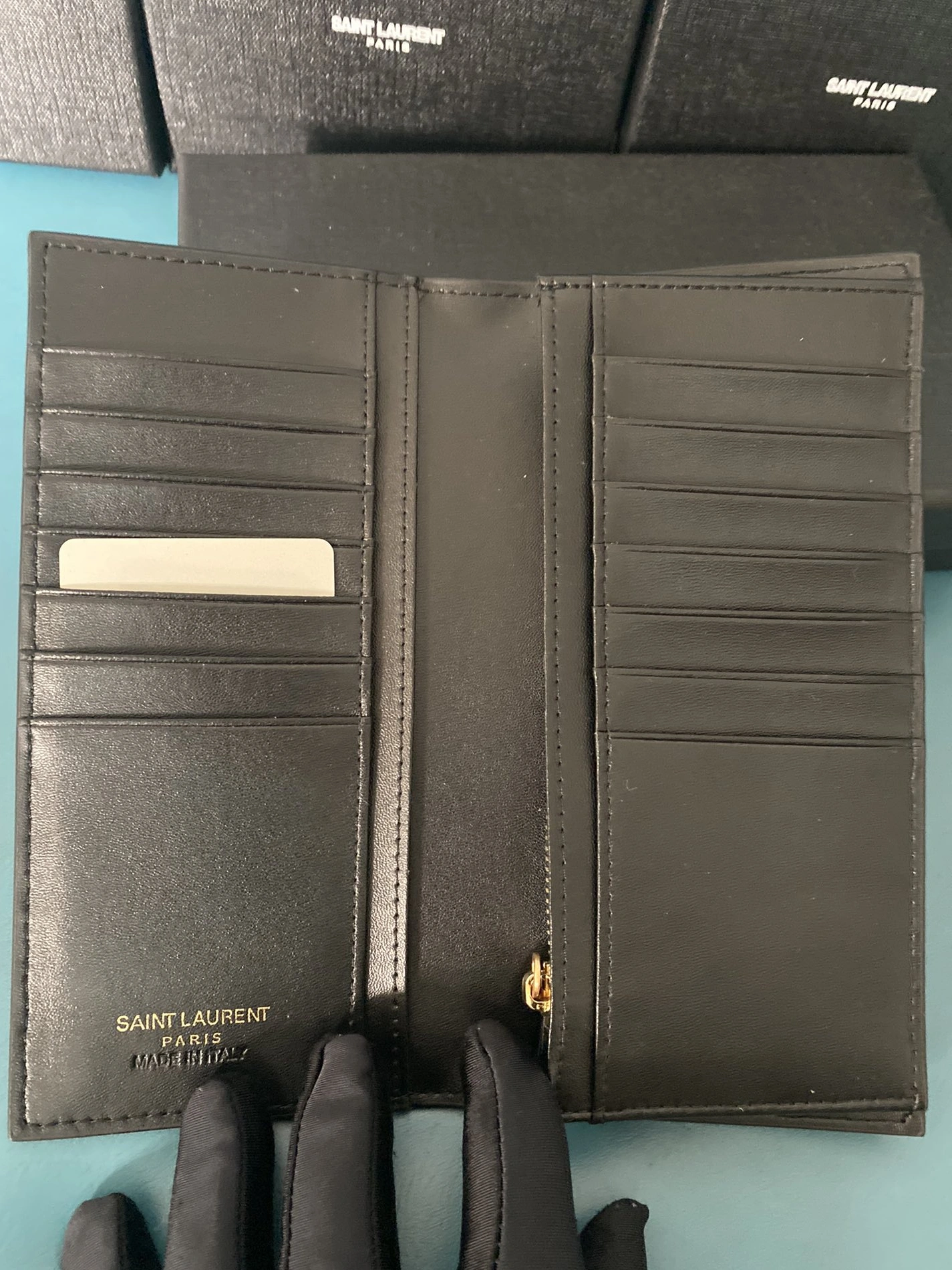 Yves Saint Laurent YSL Man Wallets In Gold Reliable 1769