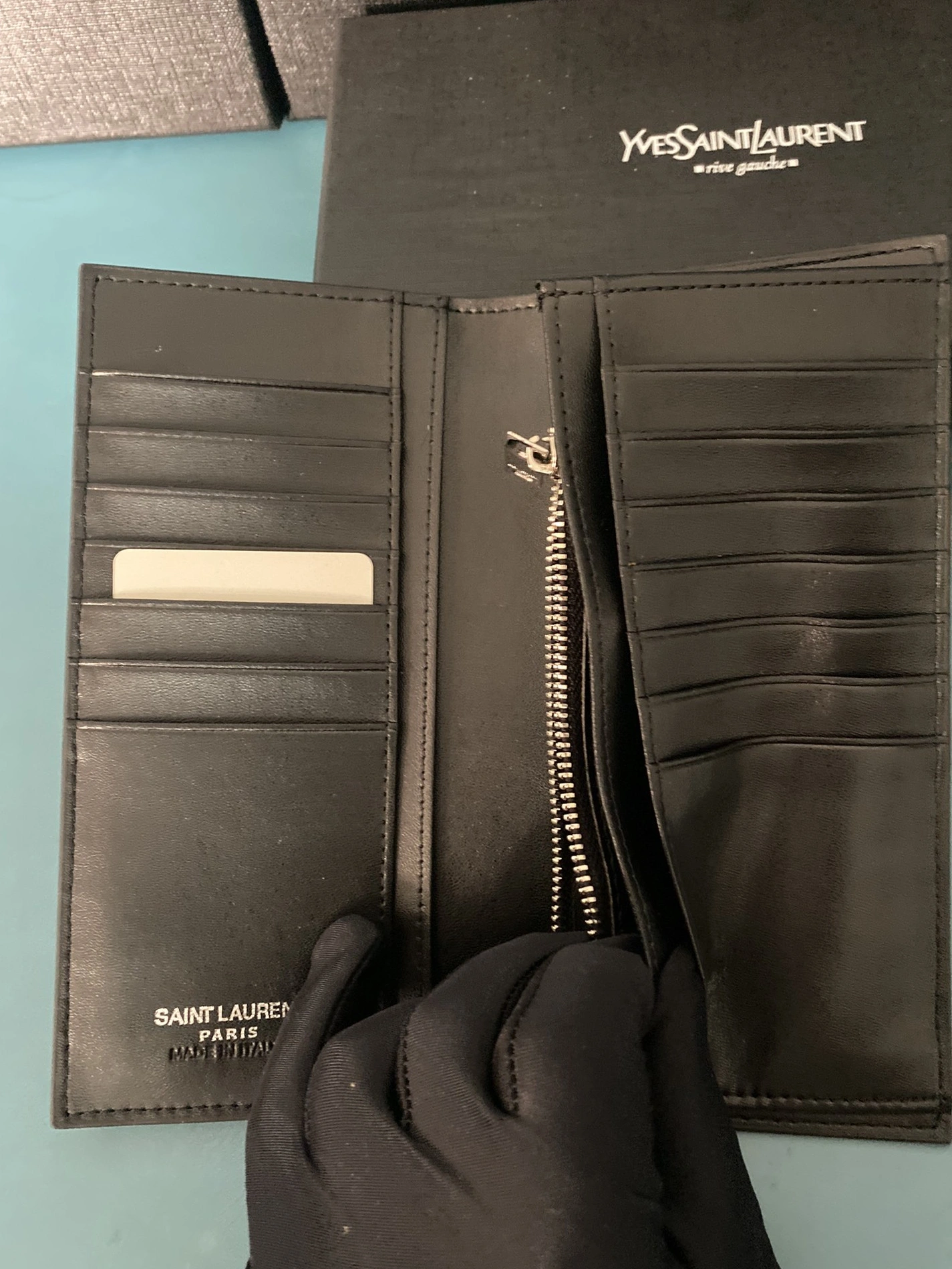 Yves Saint Laurent YSL Man Wallets In Silver Affordable 8120