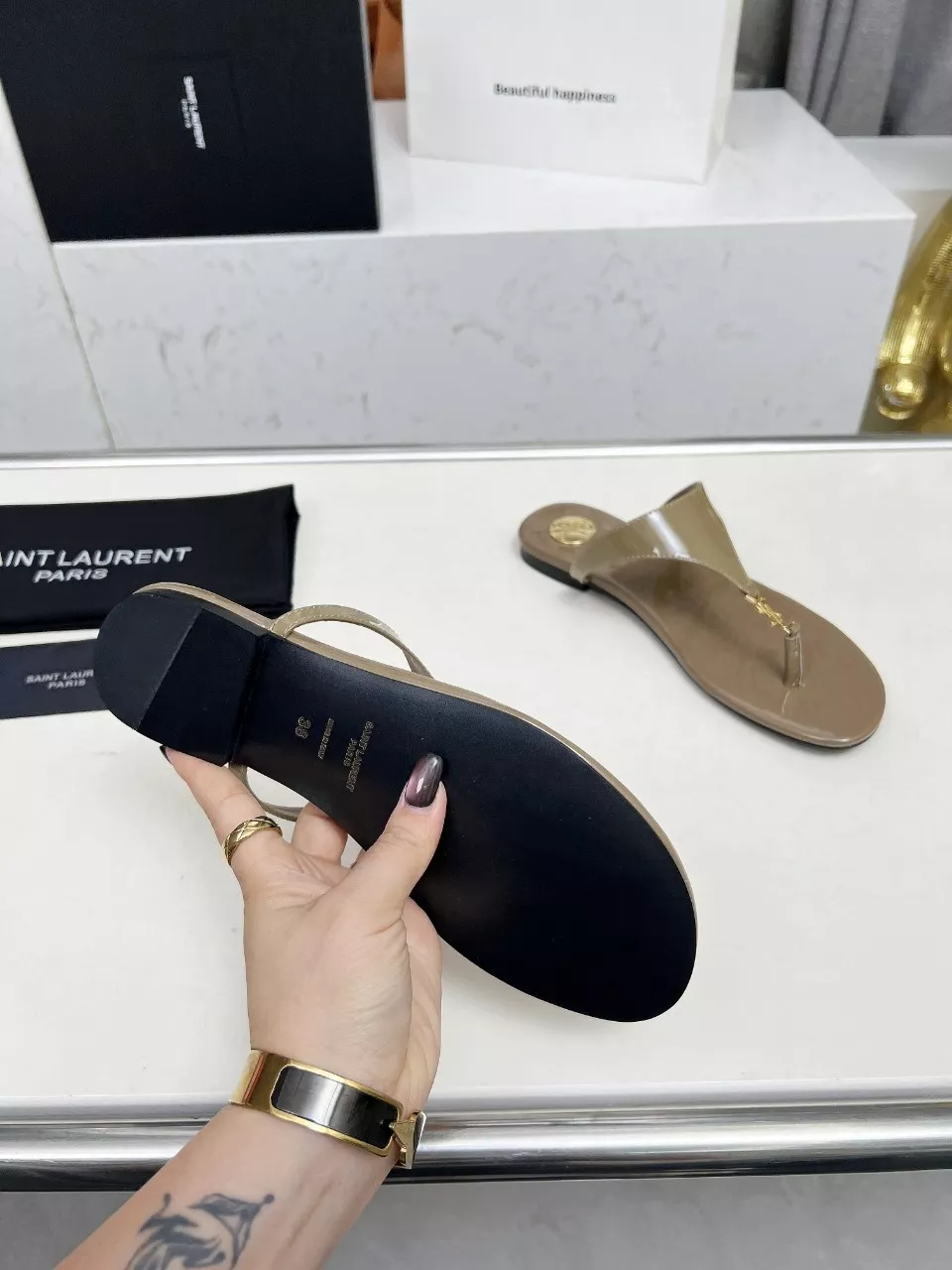 Yves Saint Laurent YSL Slippers For Women Elegant 6999