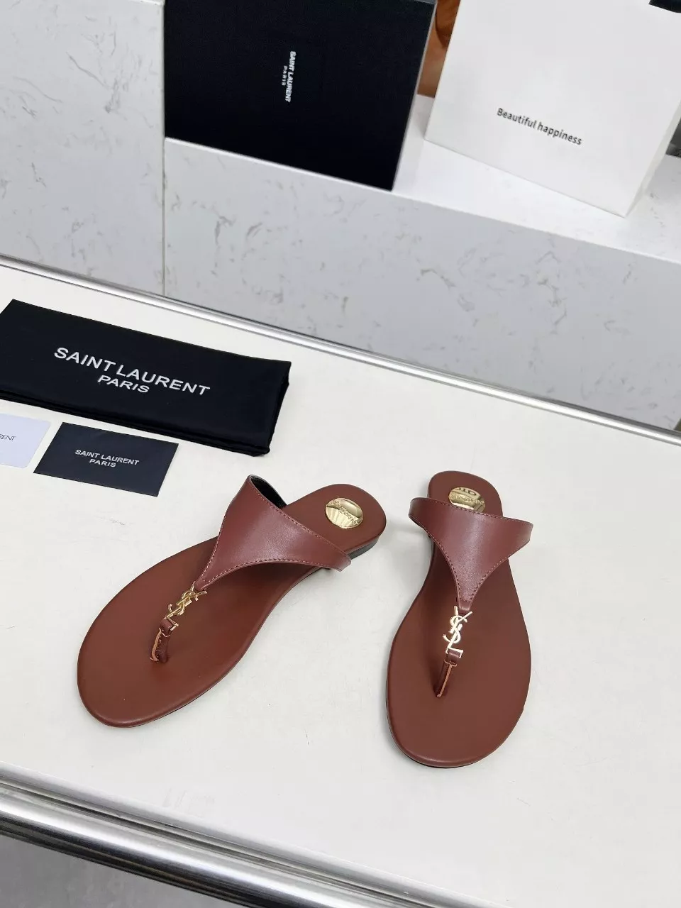 Yves Saint Laurent YSL Slippers For Women Minimalist 1581