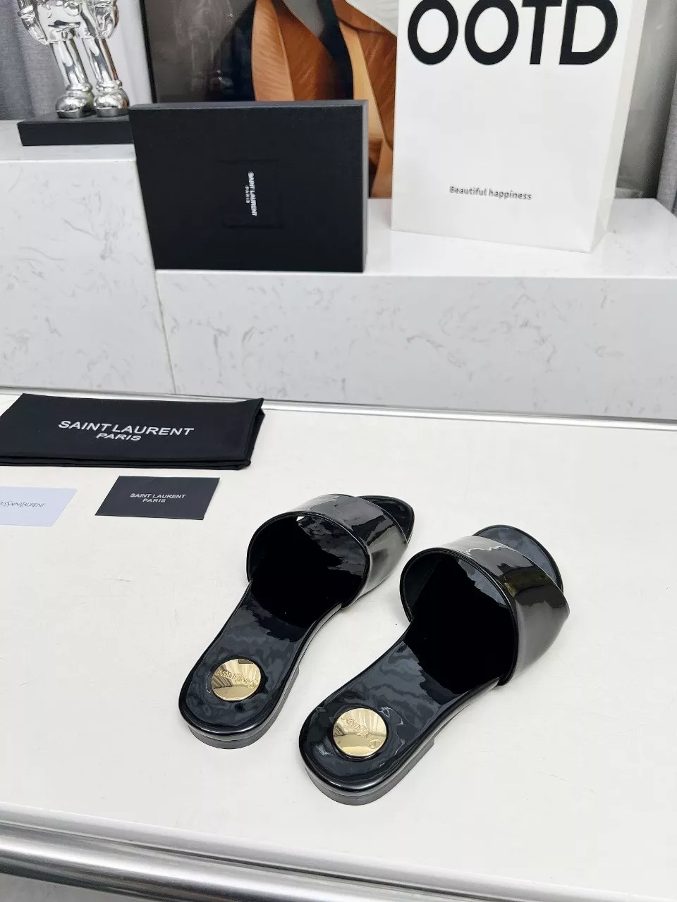 Yves Saint Laurent YSL Slippers For Women Sophisticated 8896