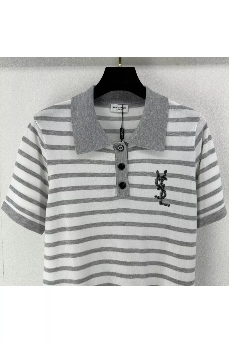 Yves Saint Laurent YSL T-shirts Short Sleeved For Women Modern 3852