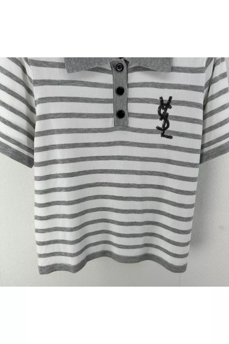 Yves Saint Laurent YSL T-shirts Short Sleeved For Women Modern 3852