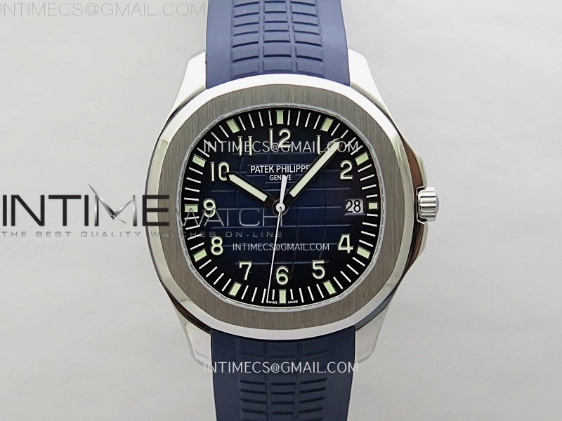Aquanaut Jumbo 5168G-001 SS PPF 1:1 Best Edition Blue Dial on Blue Rubber Strap Super Clone 26-330 V2