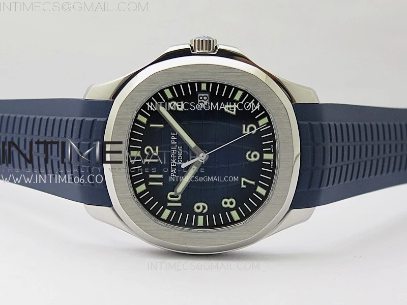 Aquanaut Jumbo 5168G-001 SS PPF 1:1 Best Edition Blue Dial on Blue Rubber Strap Super Clone 26-330 V2