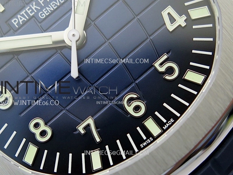 Aquanaut Jumbo 5168G-001 SS PPF 1:1 Best Edition Blue Dial on Blue Rubber Strap Super Clone 26-330 V2