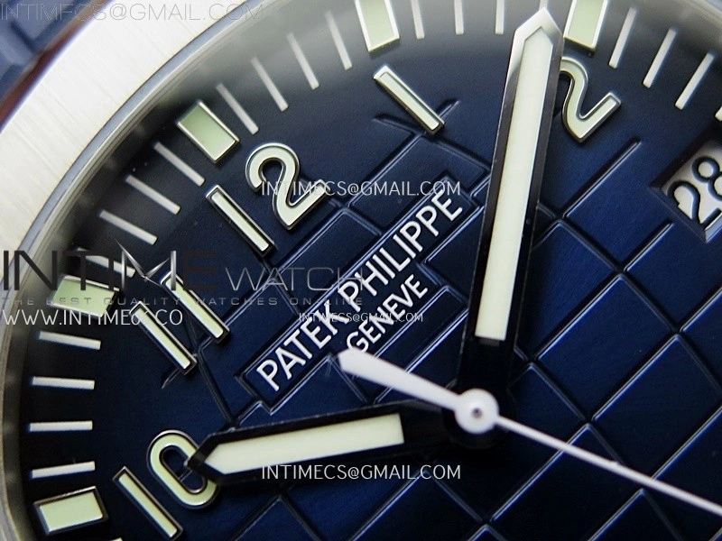 Aquanaut Jumbo 5168G-001 SS PPF 1:1 Best Edition Blue Dial on Blue Rubber Strap Super Clone 26-330 V2