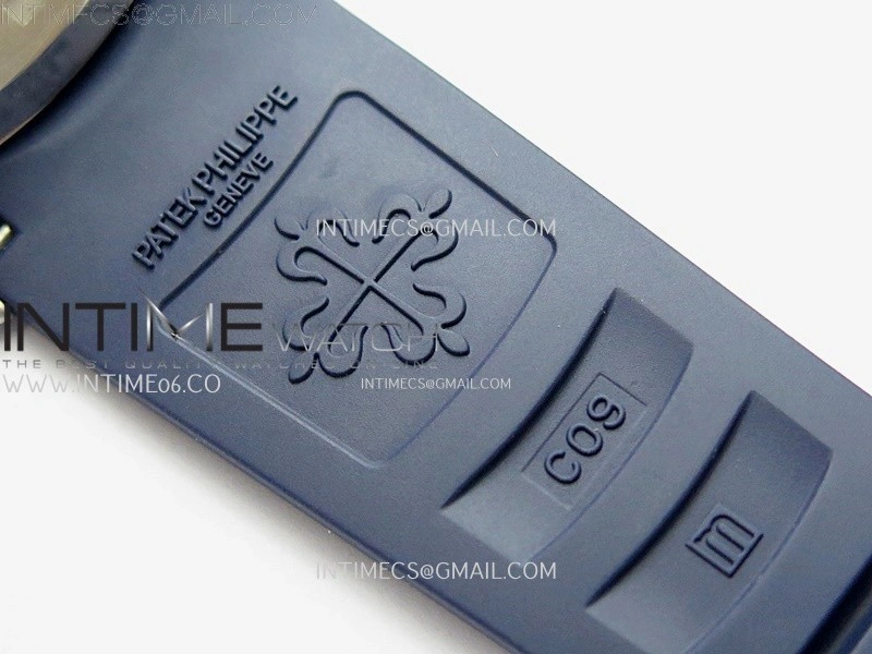Aquanaut Jumbo 5168G-001 SS PPF 1:1 Best Edition Blue Dial on Blue Rubber Strap Super Clone 26-330 V2