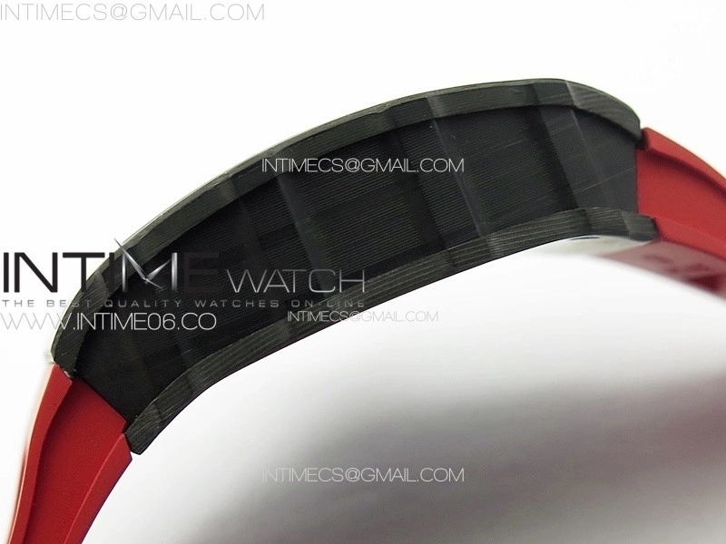 RM035-01 Forged Carbon Case KUF Best Edition Red Crown on Red Rubber Strap MIYOTA8215