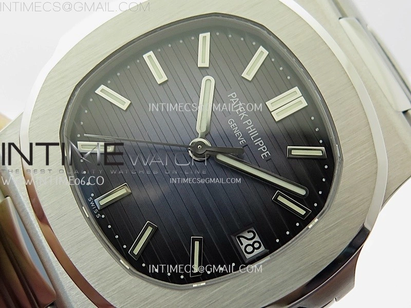 Nautilus 5711 1A-010 PPF 1:1 Best Edition Blue Textured Dial on SS Bracelet Super Clone 26-330 V5