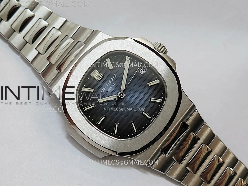 Nautilus 5711 1A-010 PPF 1:1 Best Edition Blue Textured Dial on SS Bracelet Super Clone 26-330 V5
