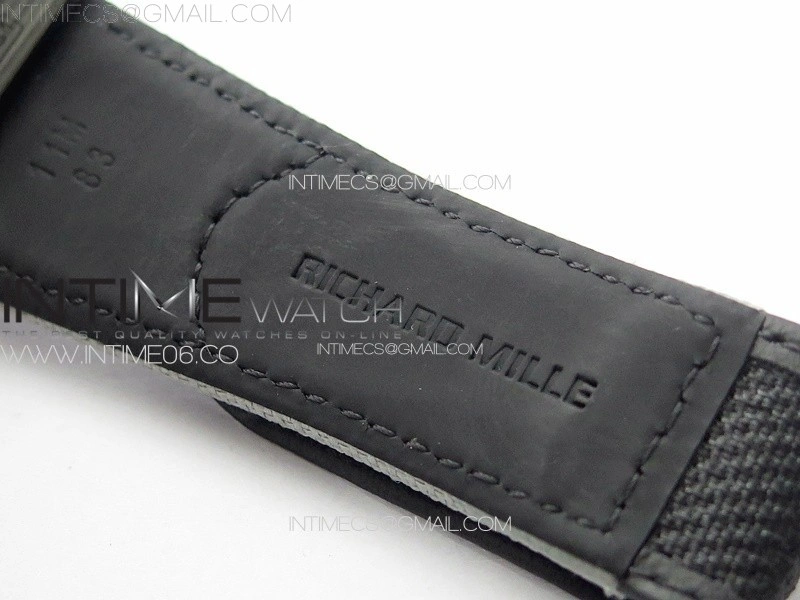 RM035-02 Forged Carbon Case KUF Best Edition Red Crown on Gray Nylon Strap MIYOTA8215