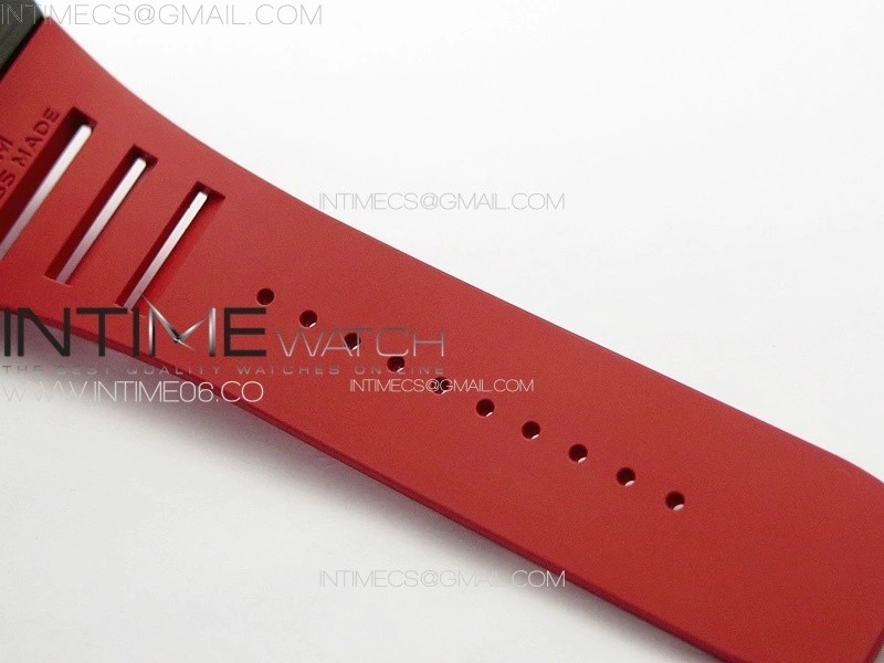 RM035-02 Forged Carbon Case KUF Best Edition Red Crown on Red Rubber Strap MIYOTA8215