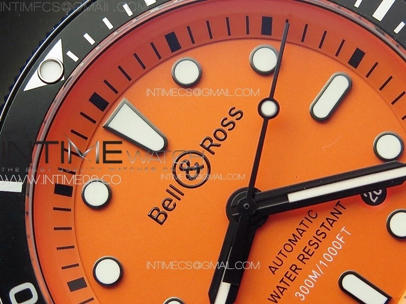 BR 03-92 Diver SS B12 1:1 Best Edition Orange Dial on Black Nylon Strap MIYOTA 9015