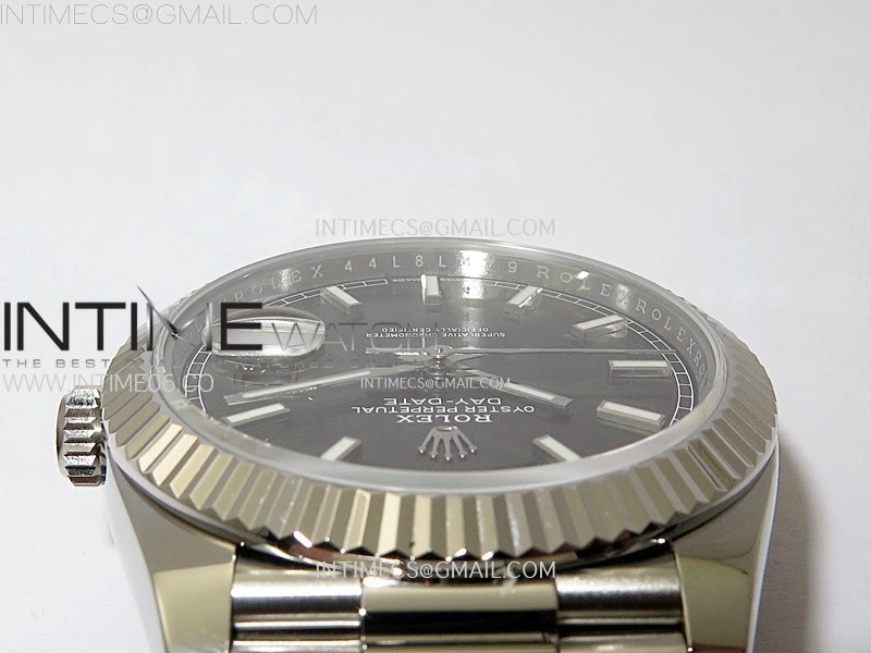 Day Date 228236 40mm 904L SS 1:1 AR+F Best Edition Rhodium Dial Sticks Markers on SS President Bracelet SA3255