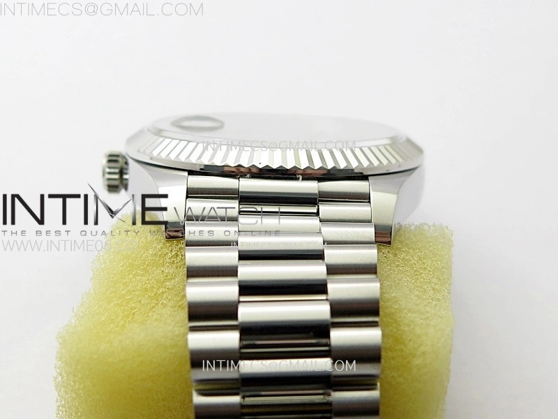 Day Date 228236 40mm 904L SS 1:1 AR+F Best Edition Rhodium Dial Sticks Markers on SS President Bracelet SA3255