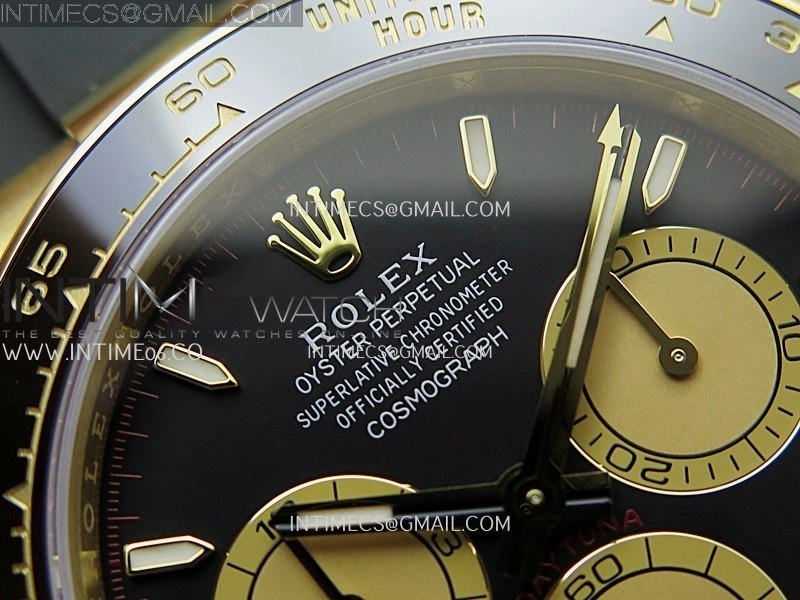 Daytona 126518 Gain Weight VSF 1:1 Best Edition Black Dial Gold Subdial Stick Marker on Oysterflex Strap DD4131