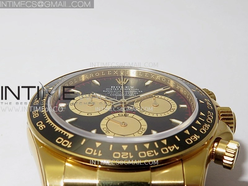 Daytona 126518 Gain Weight VSF 1:1 Best Edition Black Dial Gold Subdial Stick Marker on Oysterflex Strap DD4131