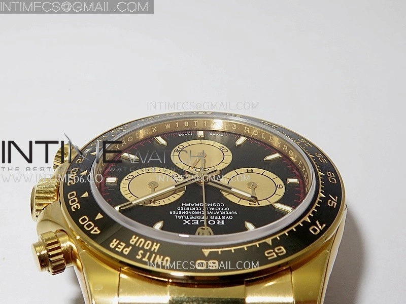 Daytona 126518 Gain Weight VSF 1:1 Best Edition Black Dial Gold Subdial Stick Marker on Oysterflex Strap DD4131